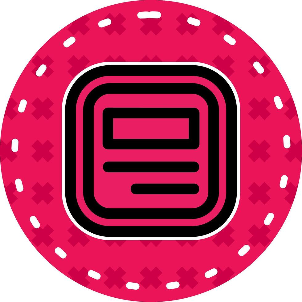 lay-out lijn gevulde sticker icoon vector