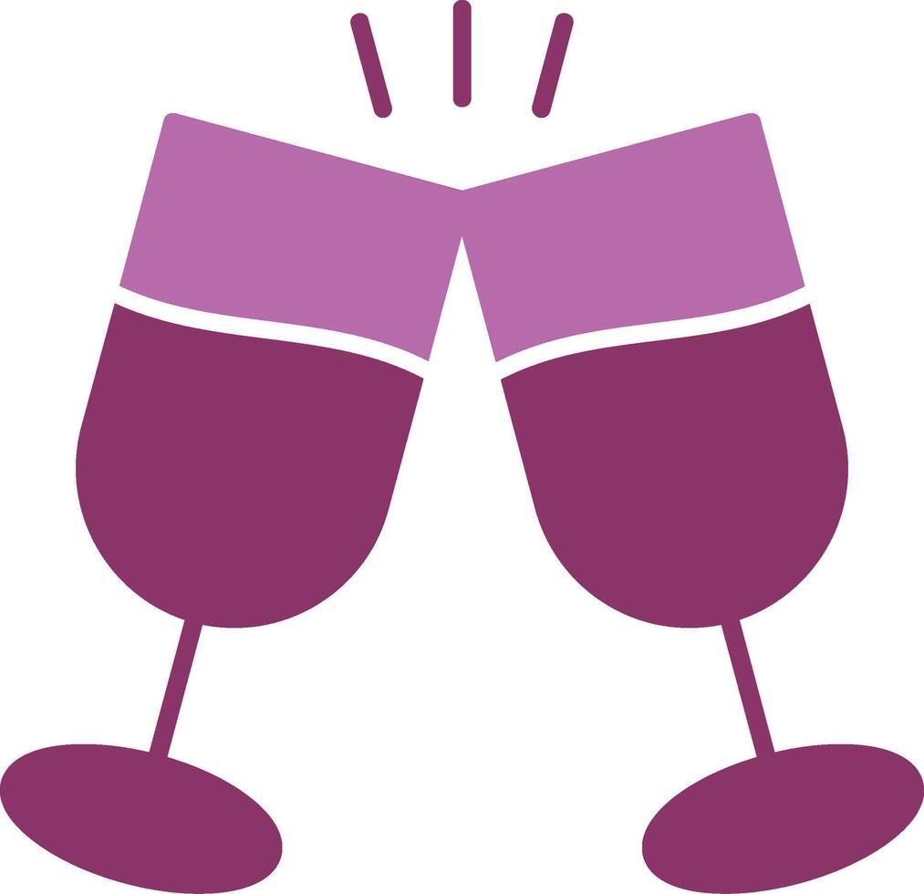 proost glyph twee kleur icoon vector