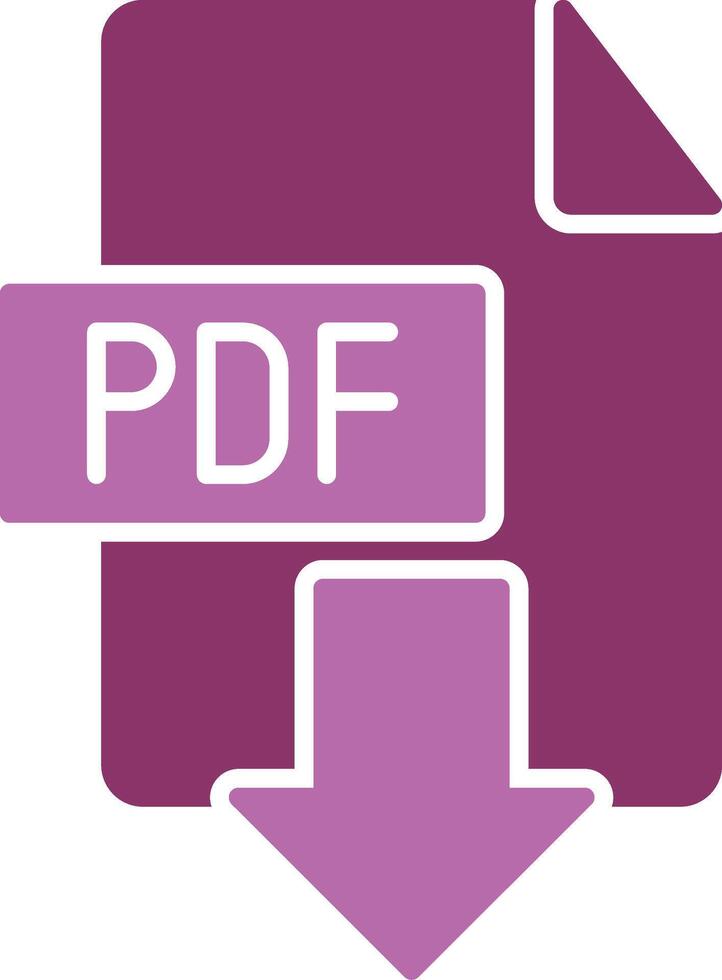 downloaden pdf glyph twee kleur icoon vector