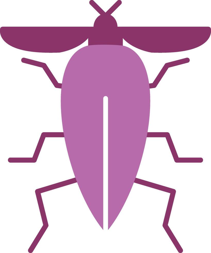 insect glyph twee kleur icoon vector