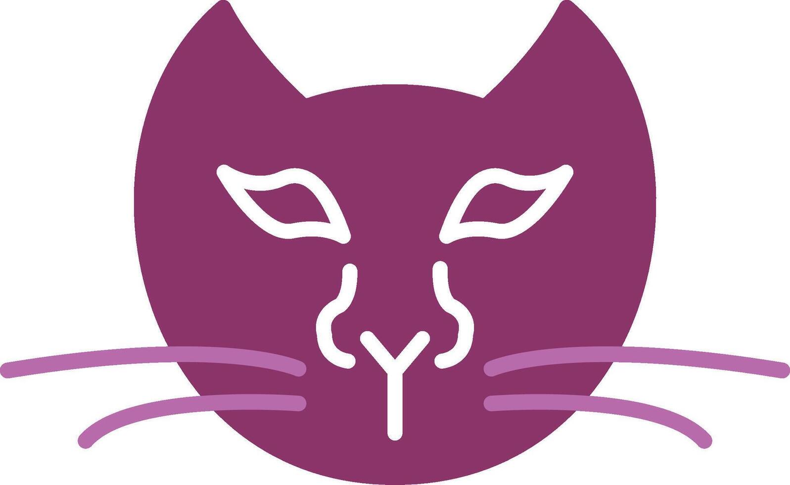 kat glyph twee kleur icoon vector