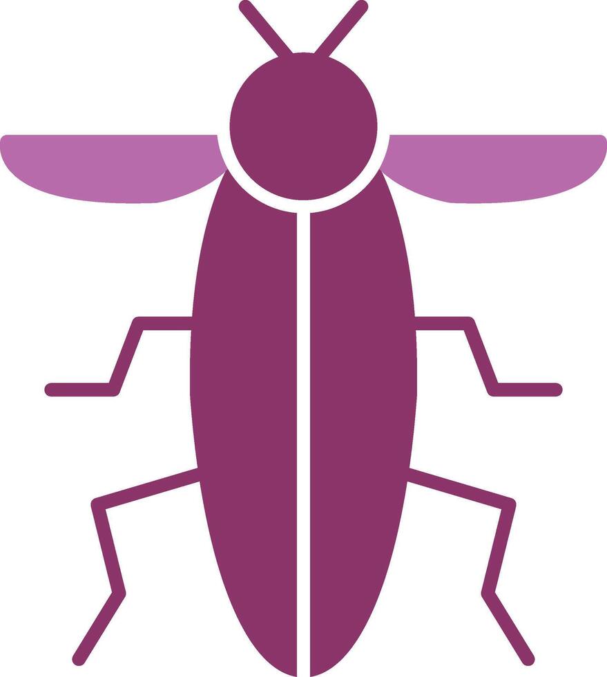 insect glyph twee kleur icoon vector