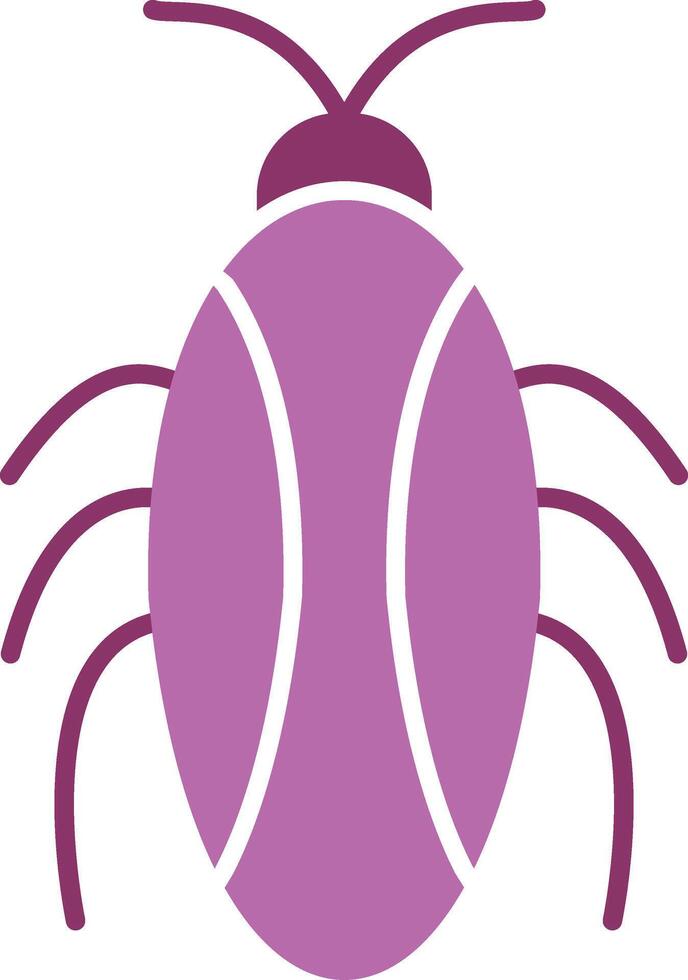 kakkerlak glyph twee kleur icoon vector