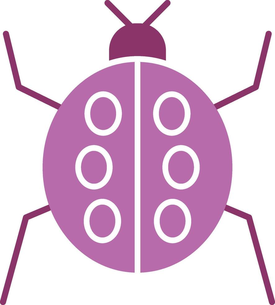 insect glyph twee kleur icoon vector