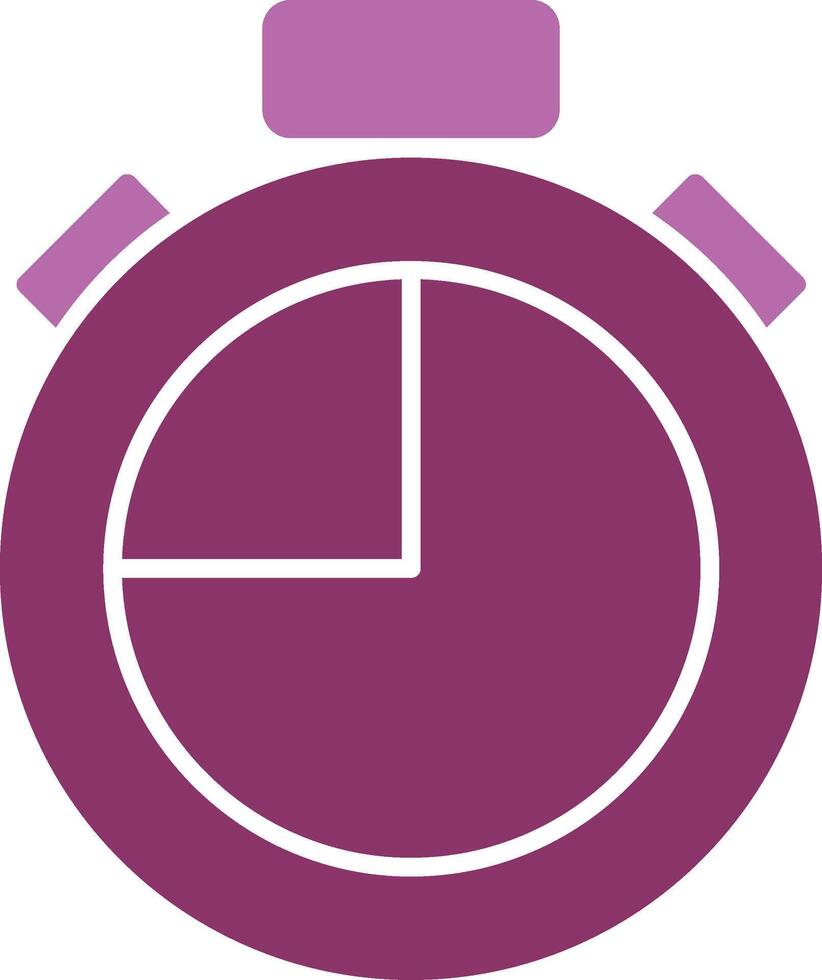 stopwatch glyph twee kleur icoon vector