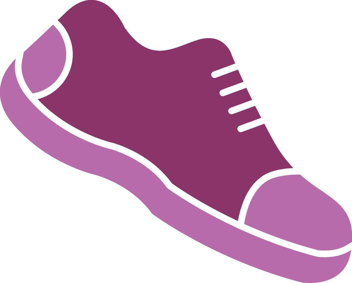 rennen schoenen glyph twee kleur icoon vector