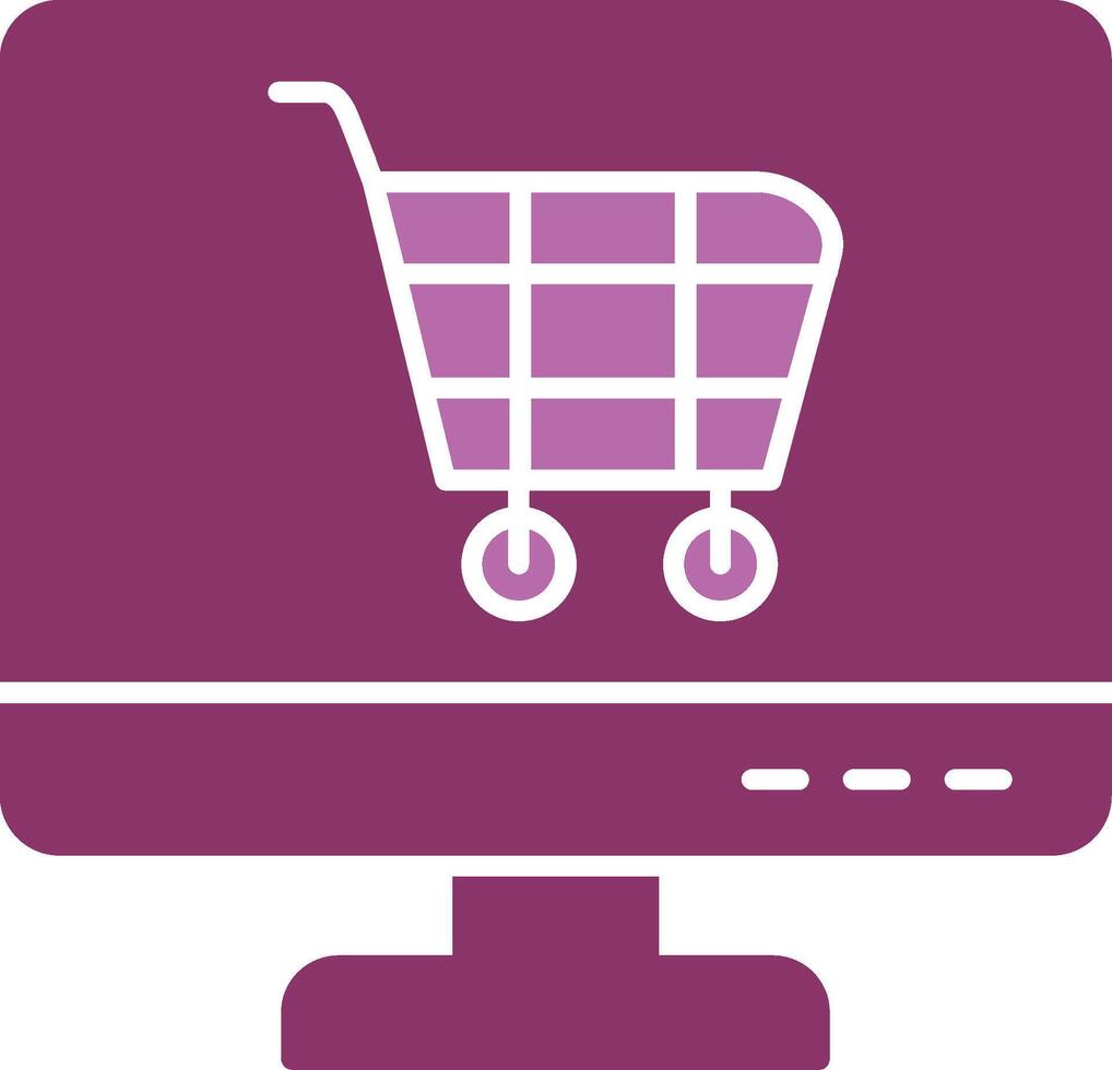 ecommerce glyph twee kleur icoon vector