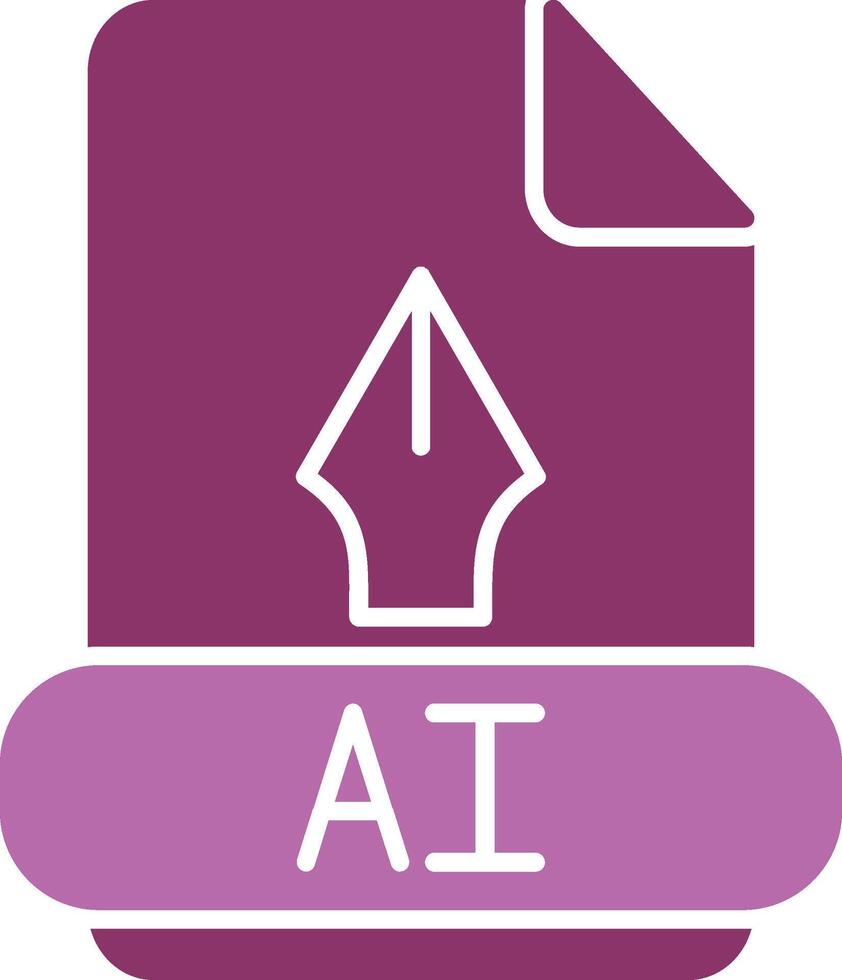 ai glyph twee kleur icoon vector