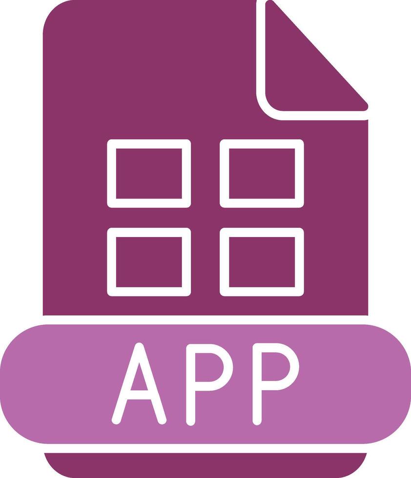 app glyph twee kleur icoon vector