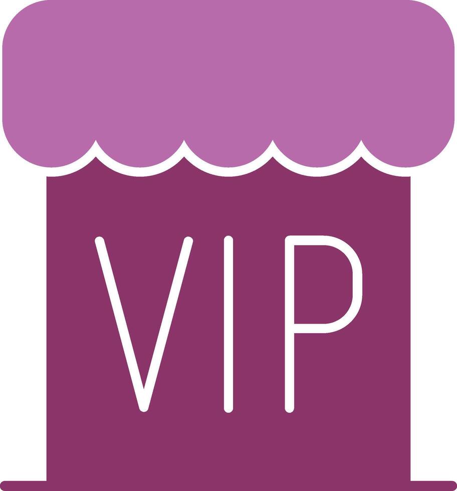 vip glyph twee kleur icoon vector