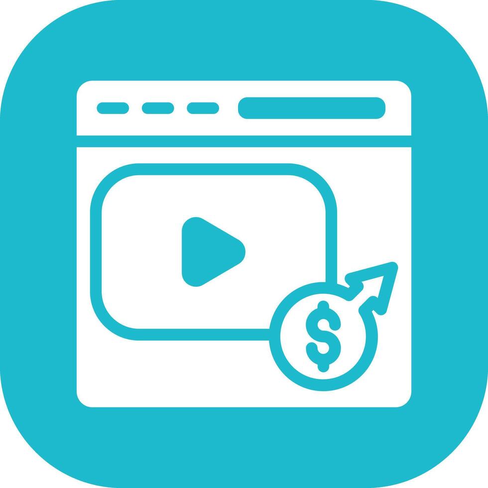 video inkomsten genereren vector icoon