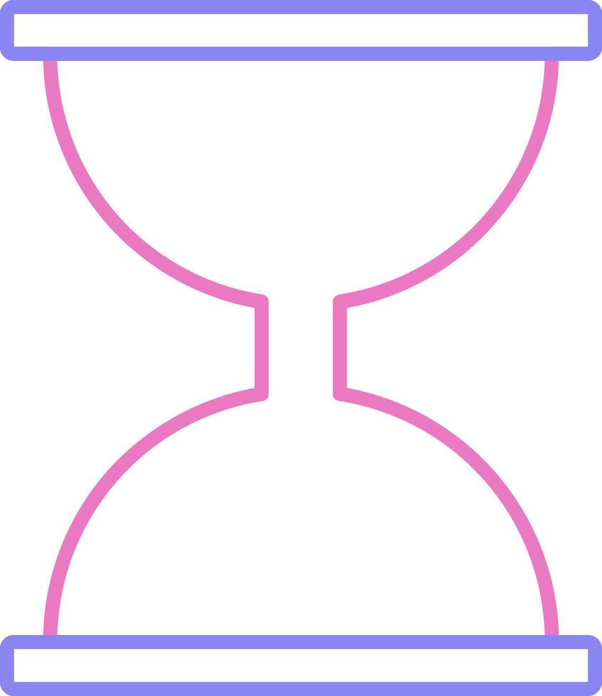 zandloper lineair twee kleur icoon vector