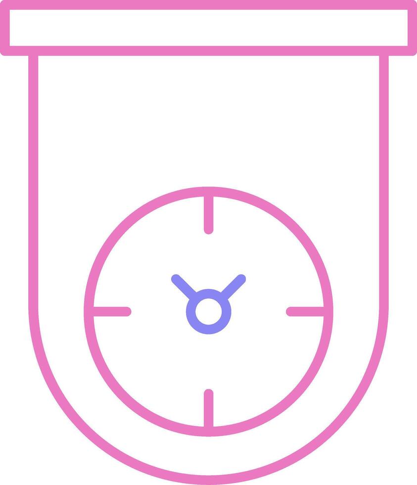 keuken timer lineair twee kleur icoon vector