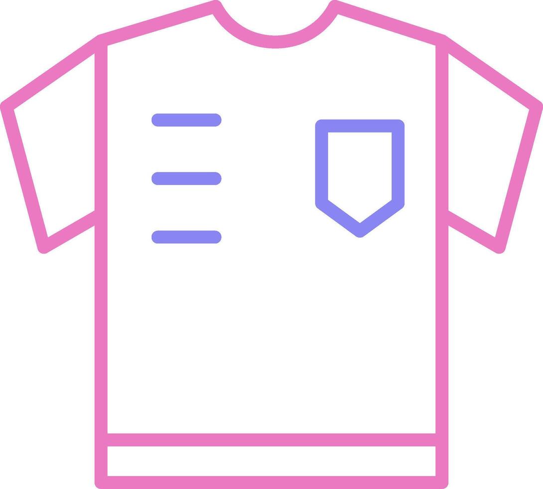 scheidsrechter overhemd lineair twee kleur icoon vector