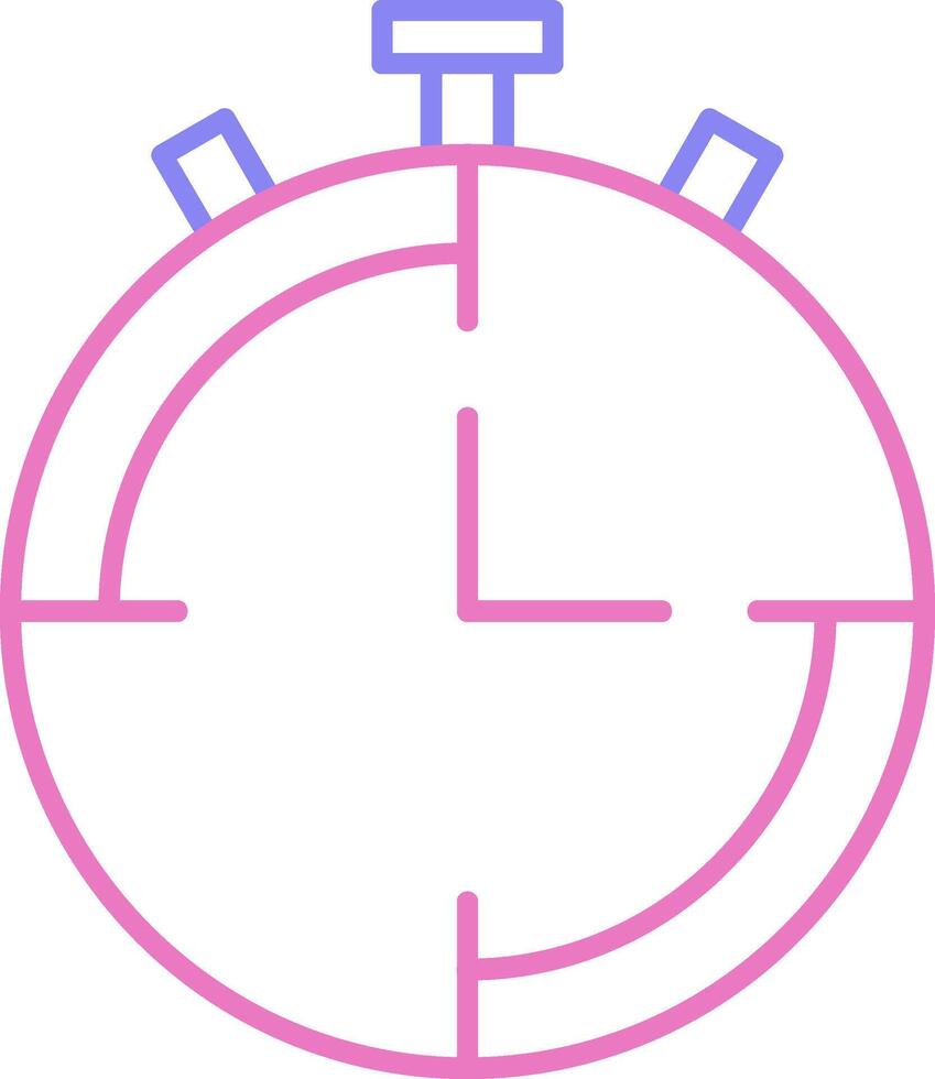 stopwatch lineair twee kleur icoon vector