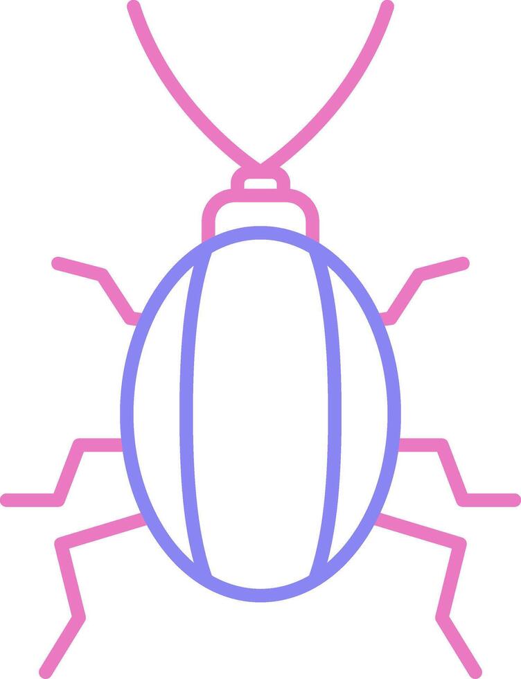 kakkerlak lineair twee kleur icoon vector