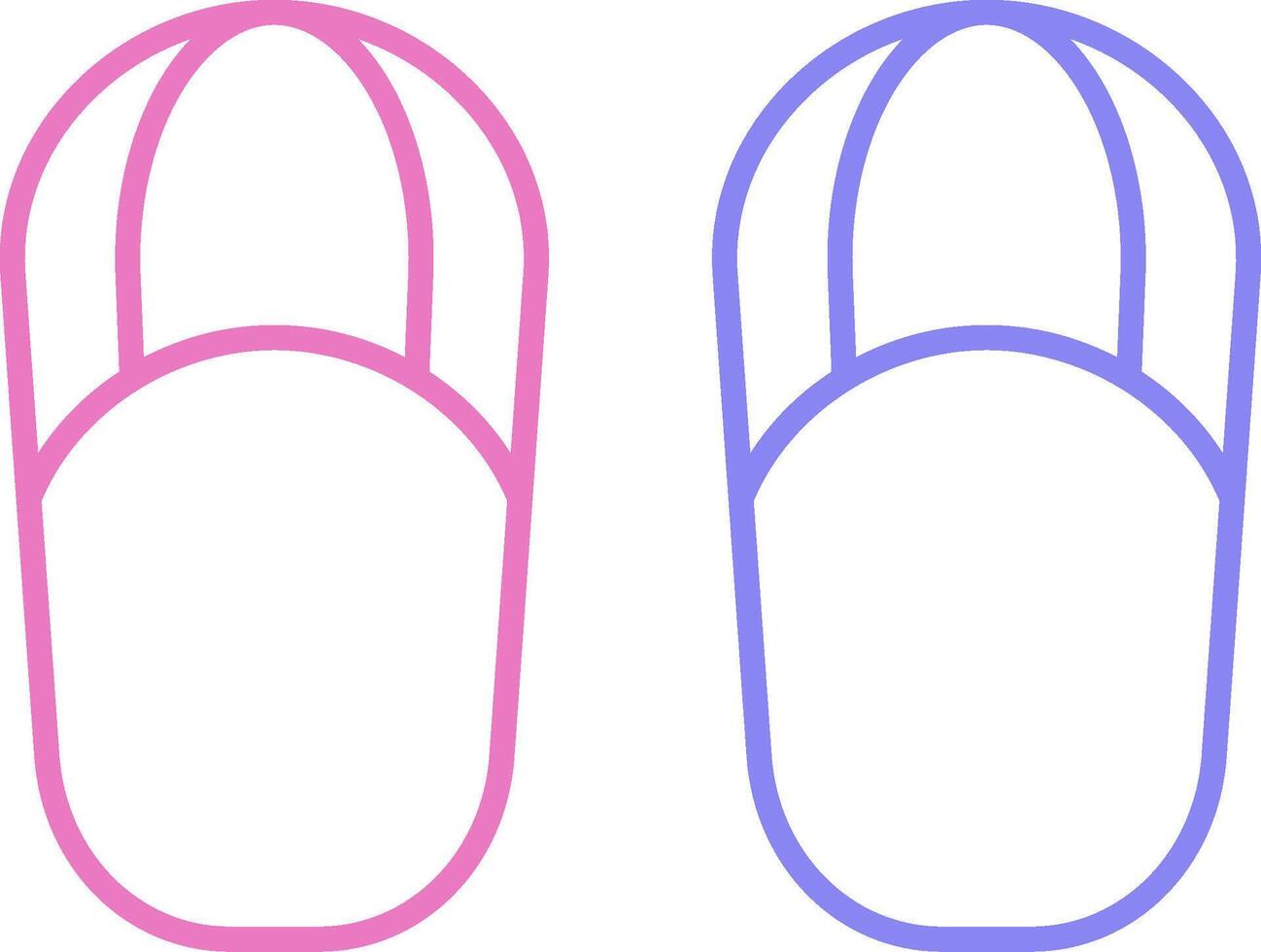 sandalen lineair twee kleur icoon vector