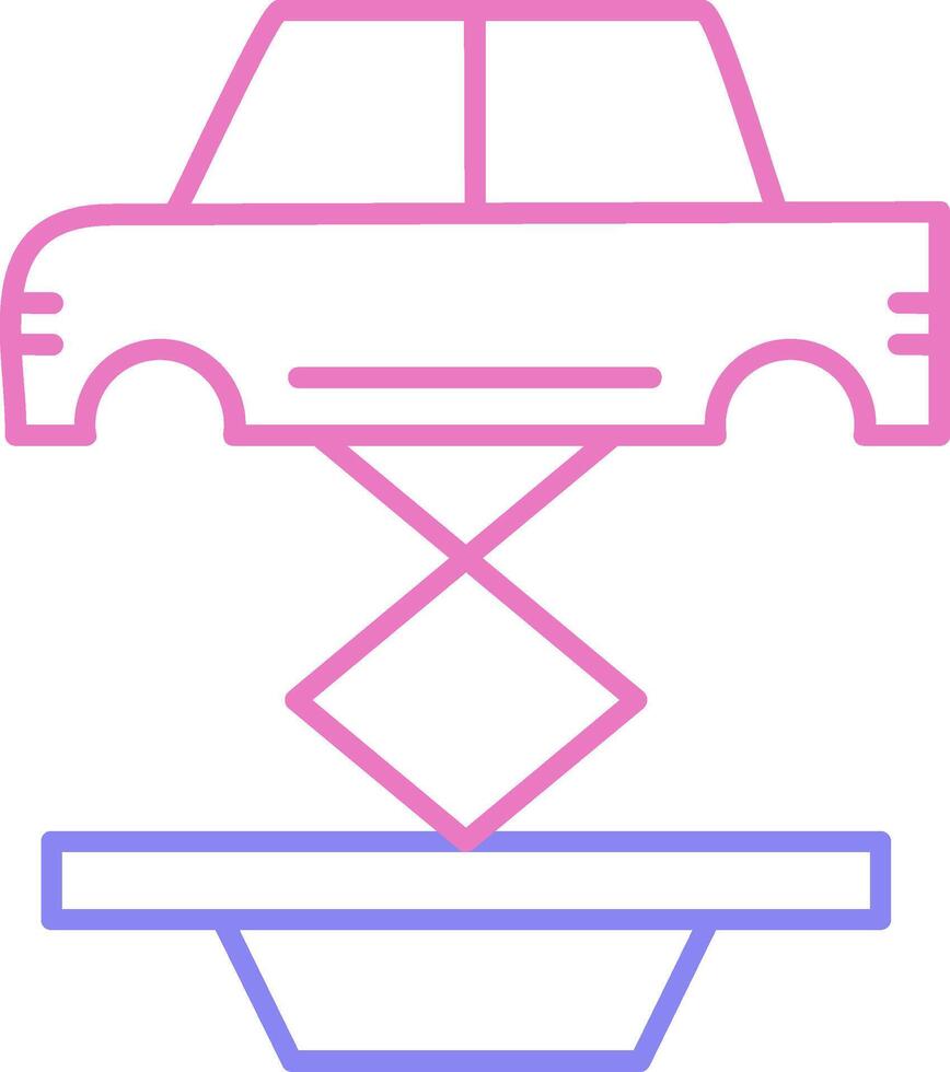 auto reparatie lineair twee kleur icoon vector