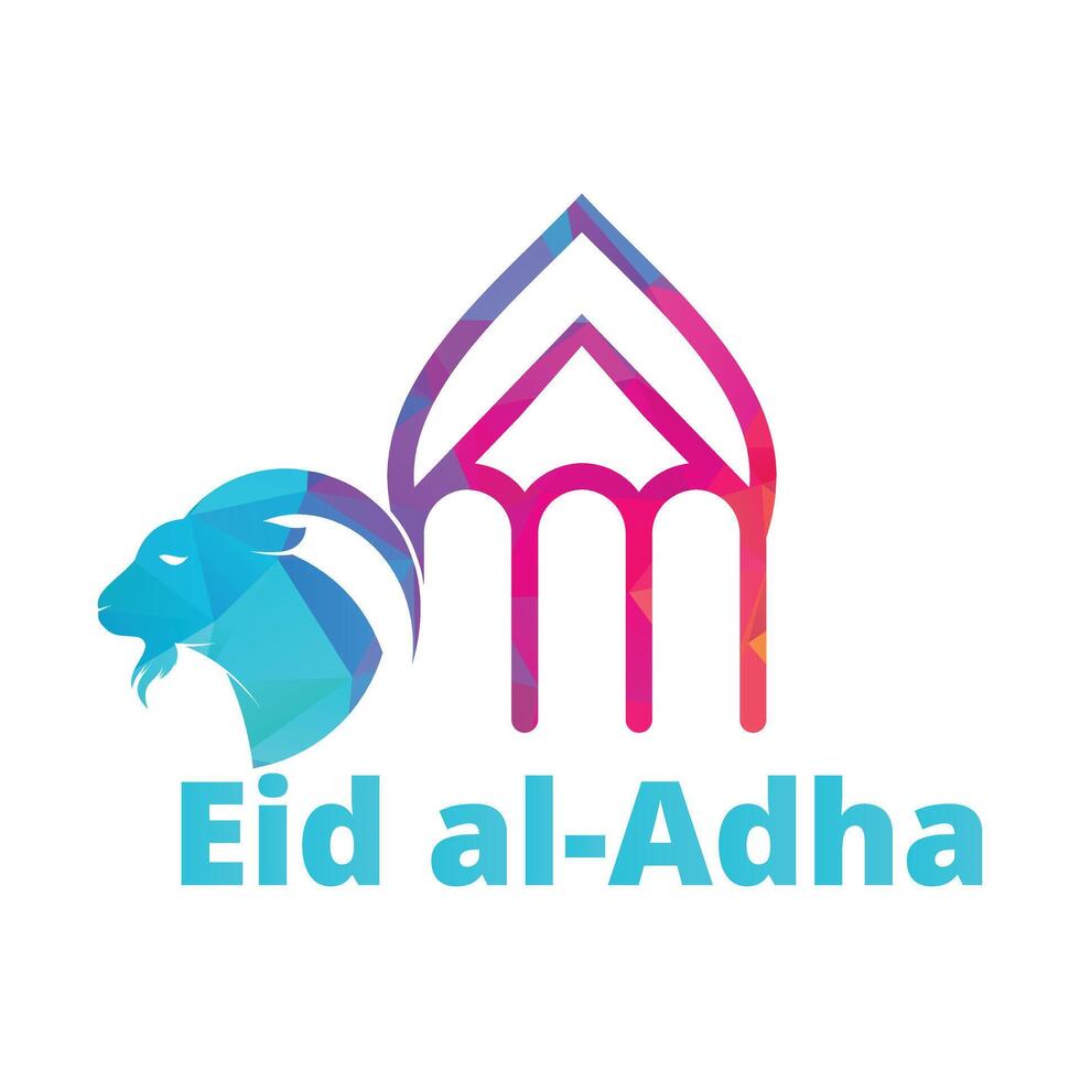 eid al adha logo illustratie. vector