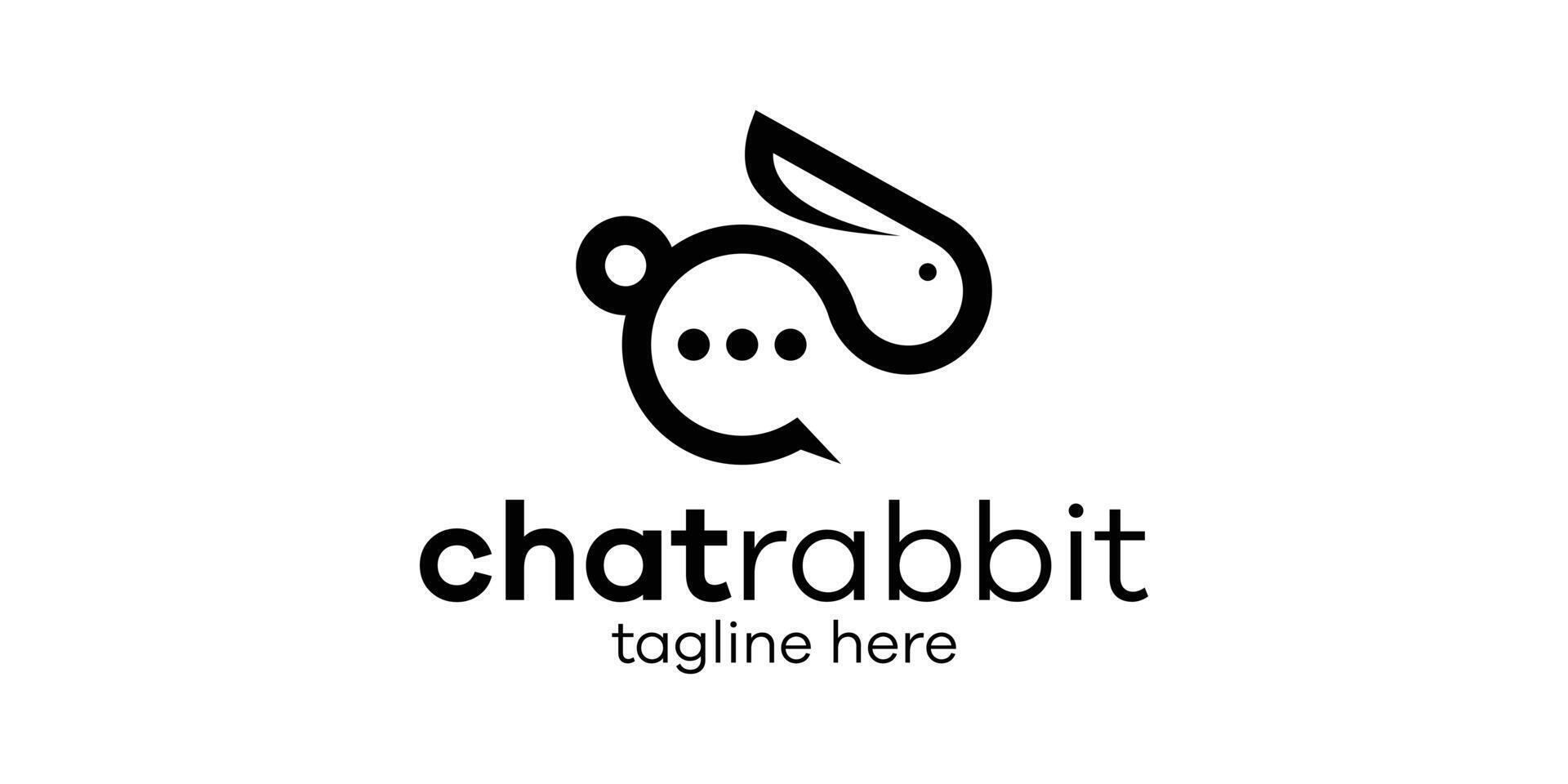 logo ontwerp combinatie van konijn vorm met verf, gemakkelijk logo ontwerp. vector