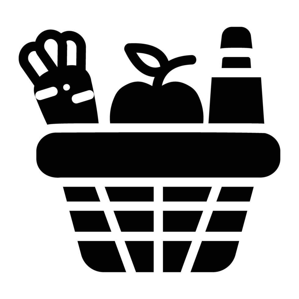 boodschappen glyph icoon achtergrond wit vector