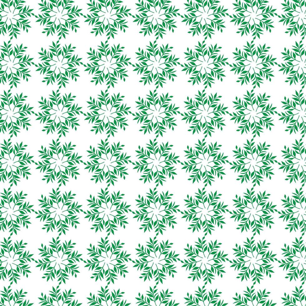 hand- trek bloemen naadloos patroon van groen bladeren voorjaar bloesem vector ontwerp Aan een wit achtergrond