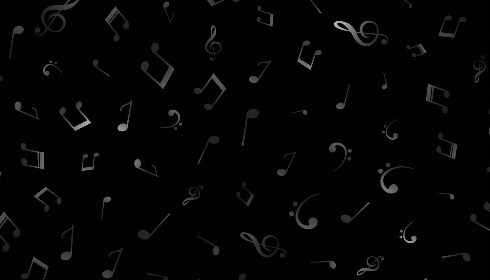 musical aantekeningen patroon Aan zwart achtergrond vector