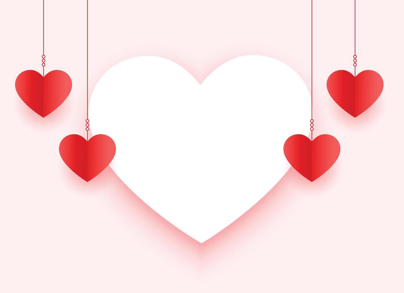 valentijnsdag dag decoratief kaart met hart kader en tekst ruimte vector
