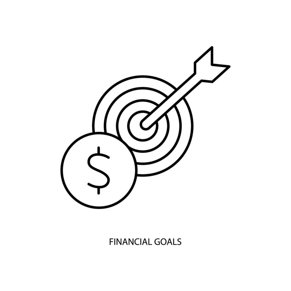 financieel doelen concept lijn icoon. gemakkelijk element illustratie. financieel doelen concept schets symbool ontwerp. vector