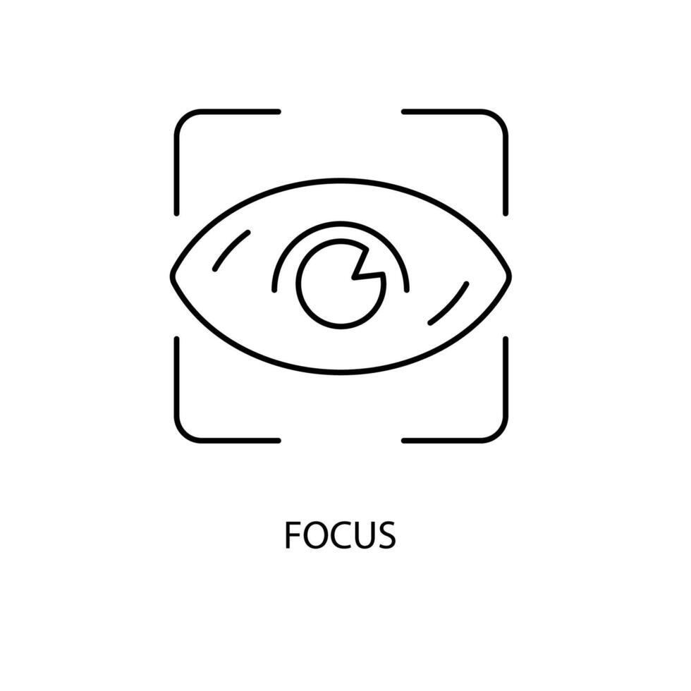 focus concept lijn icoon. gemakkelijk element illustratie. focus concept schets symbool ontwerp. vector
