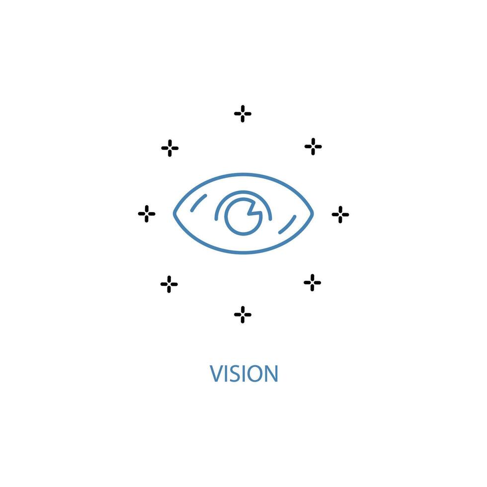 visie concept lijn icoon. gemakkelijk element illustratie. visie concept schets symbool ontwerp. vector