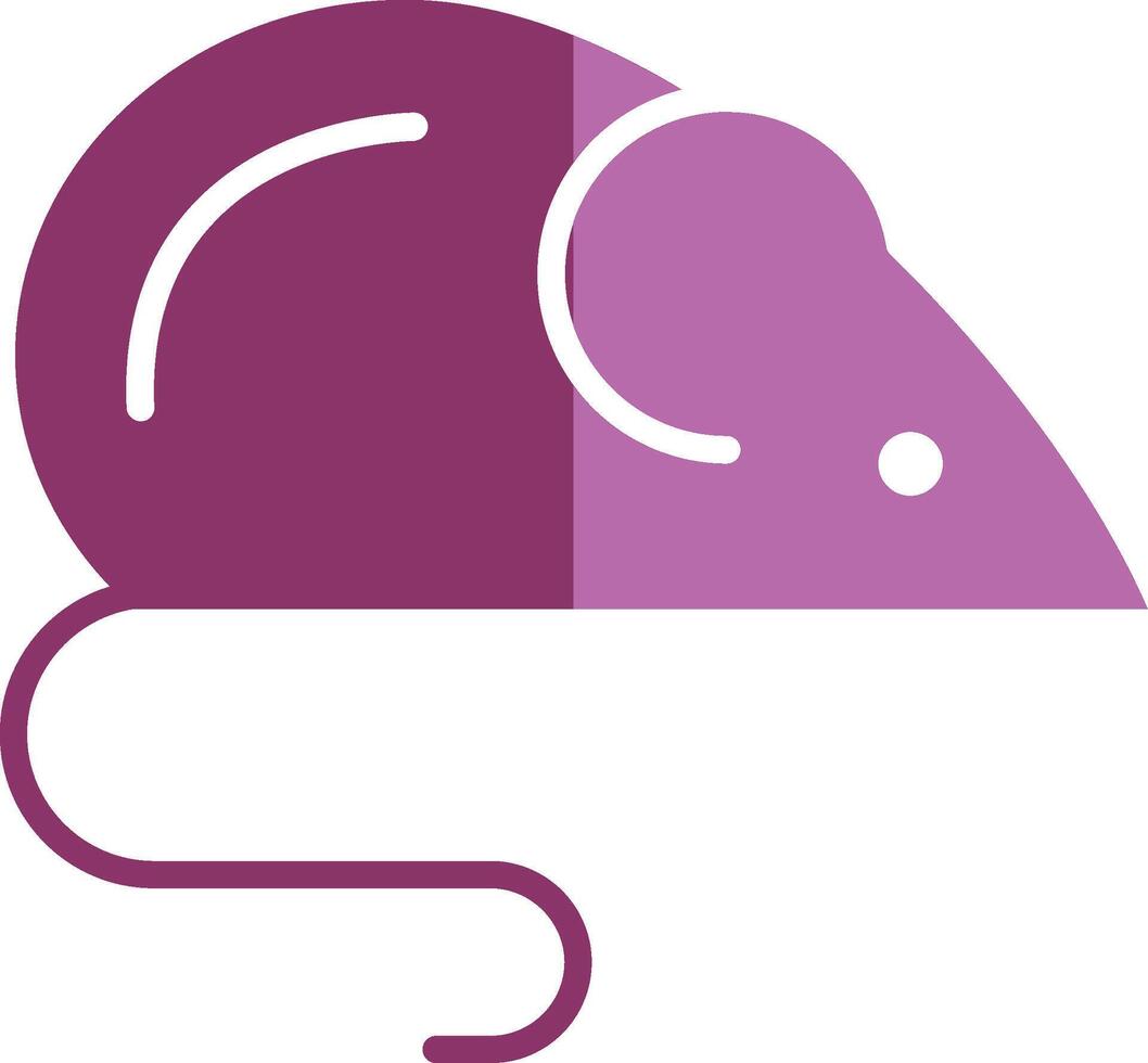 Rat glyph twee kleur icoon vector