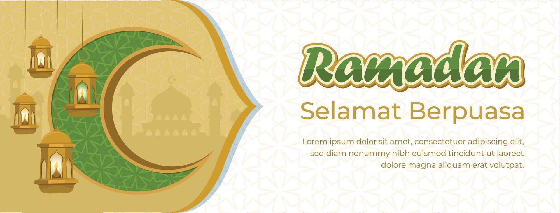 vrij mooi Ramadan facebook sjabloon vector