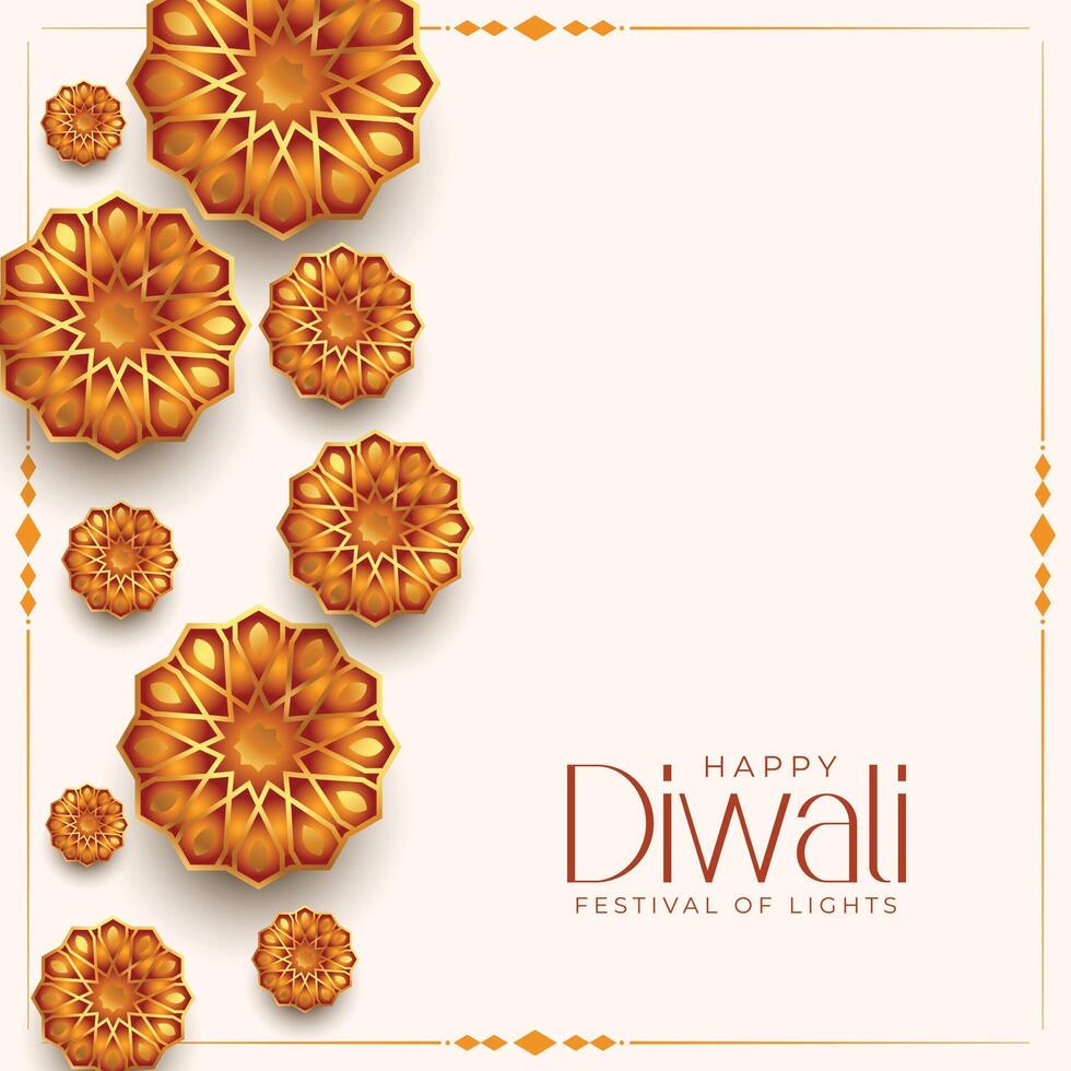 decoratief gelukkig diwali festival ontwerp achtergrond vector