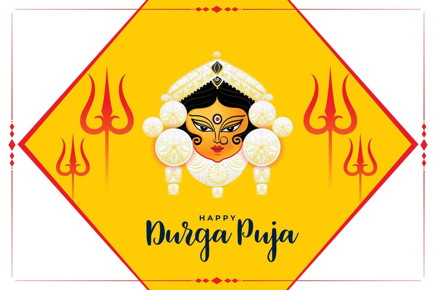 gelukkig durga pooja navratri festival achtergrond vector