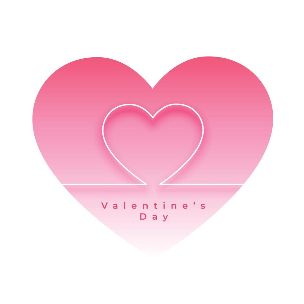 lijn stijl schattig hart valentijnsdag dag lief achtergrond vector