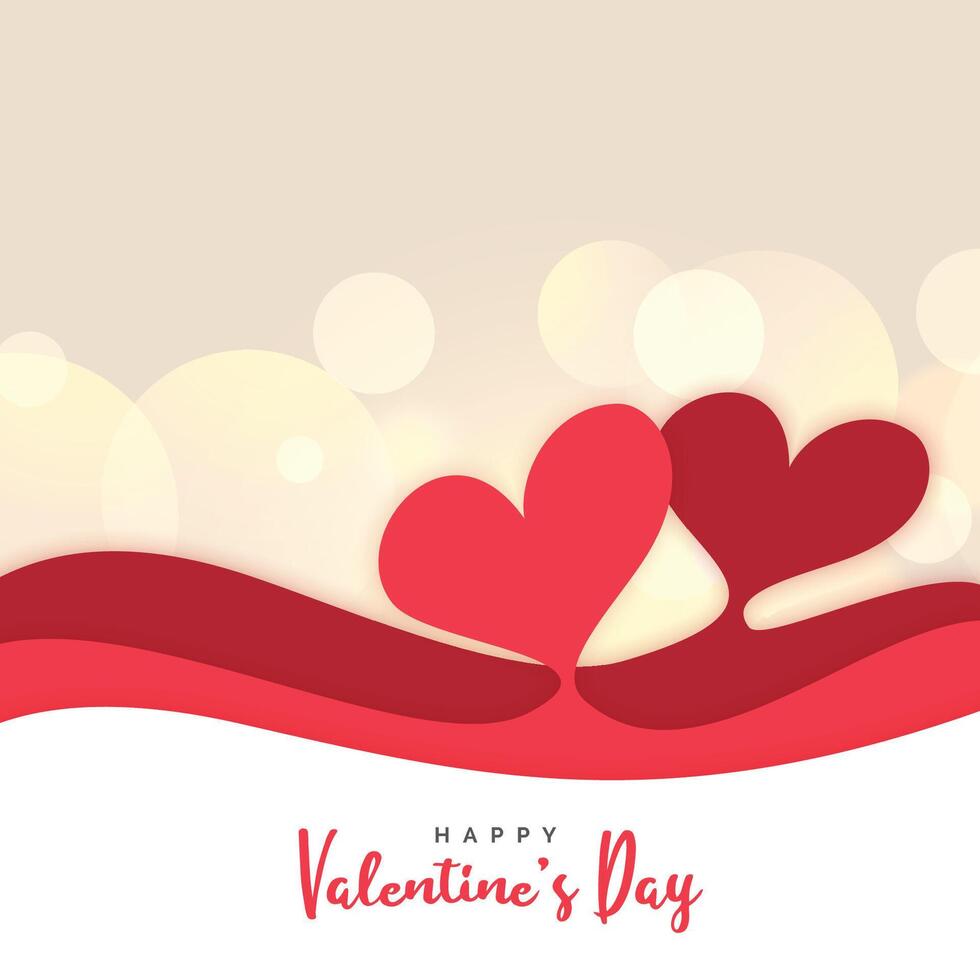 valentijnsdag dag groet in papercut stijl vector