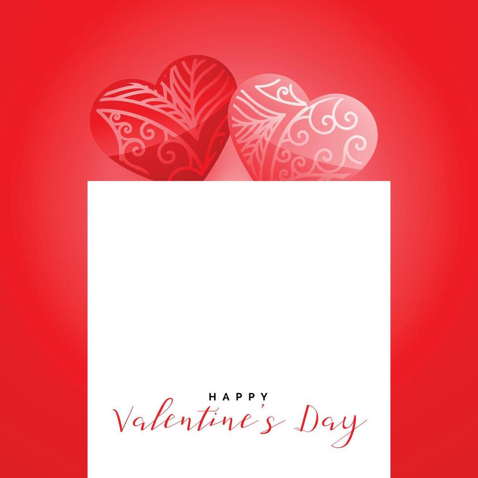 mooi decoratief harten valentijnsdag dag achtergrond met tekst ruimte vector
