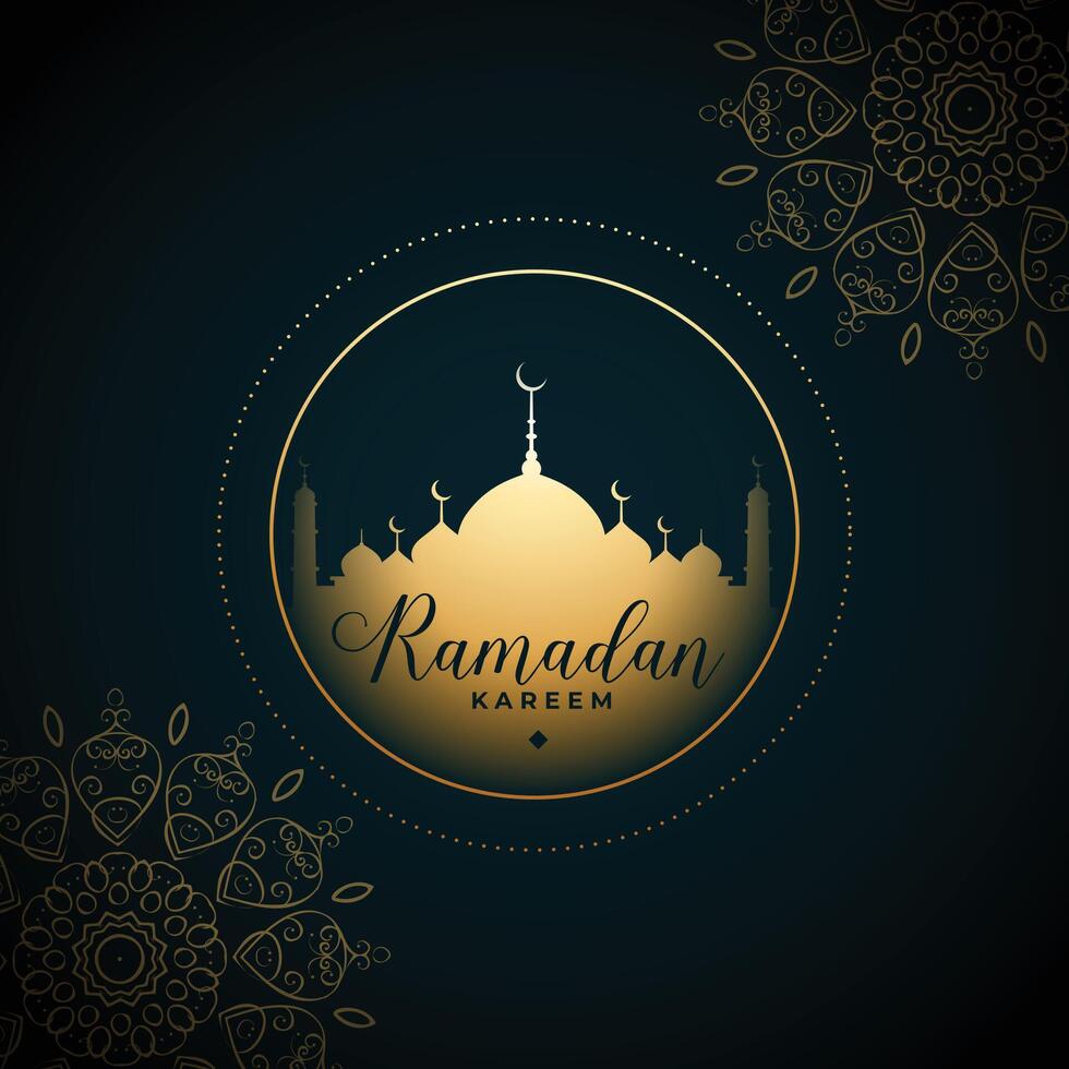 traditioneel Arabisch mandala stijl Ramadan kareem eid groet vector