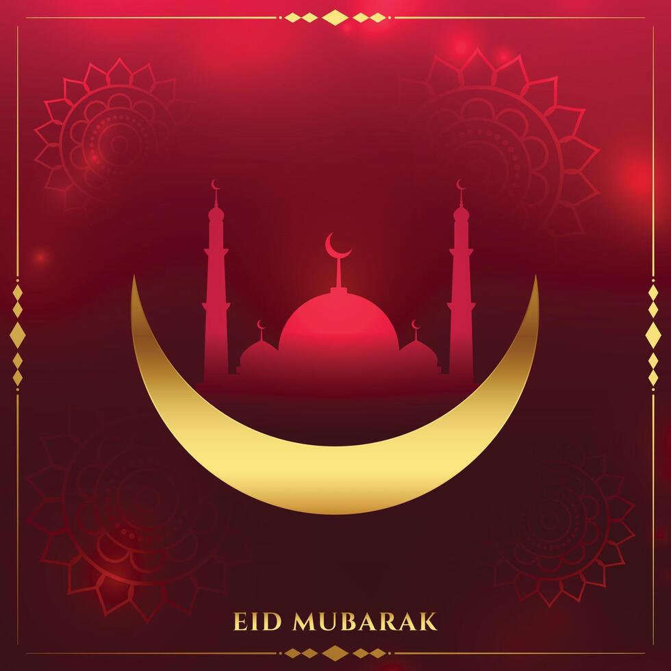 eid mubarak heilig festival achtergrond met Islamitisch decoratie vector