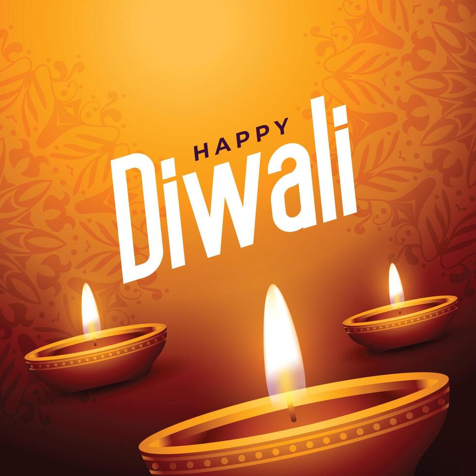 elegant gelukkig diwali Indisch festival achtergrond vector