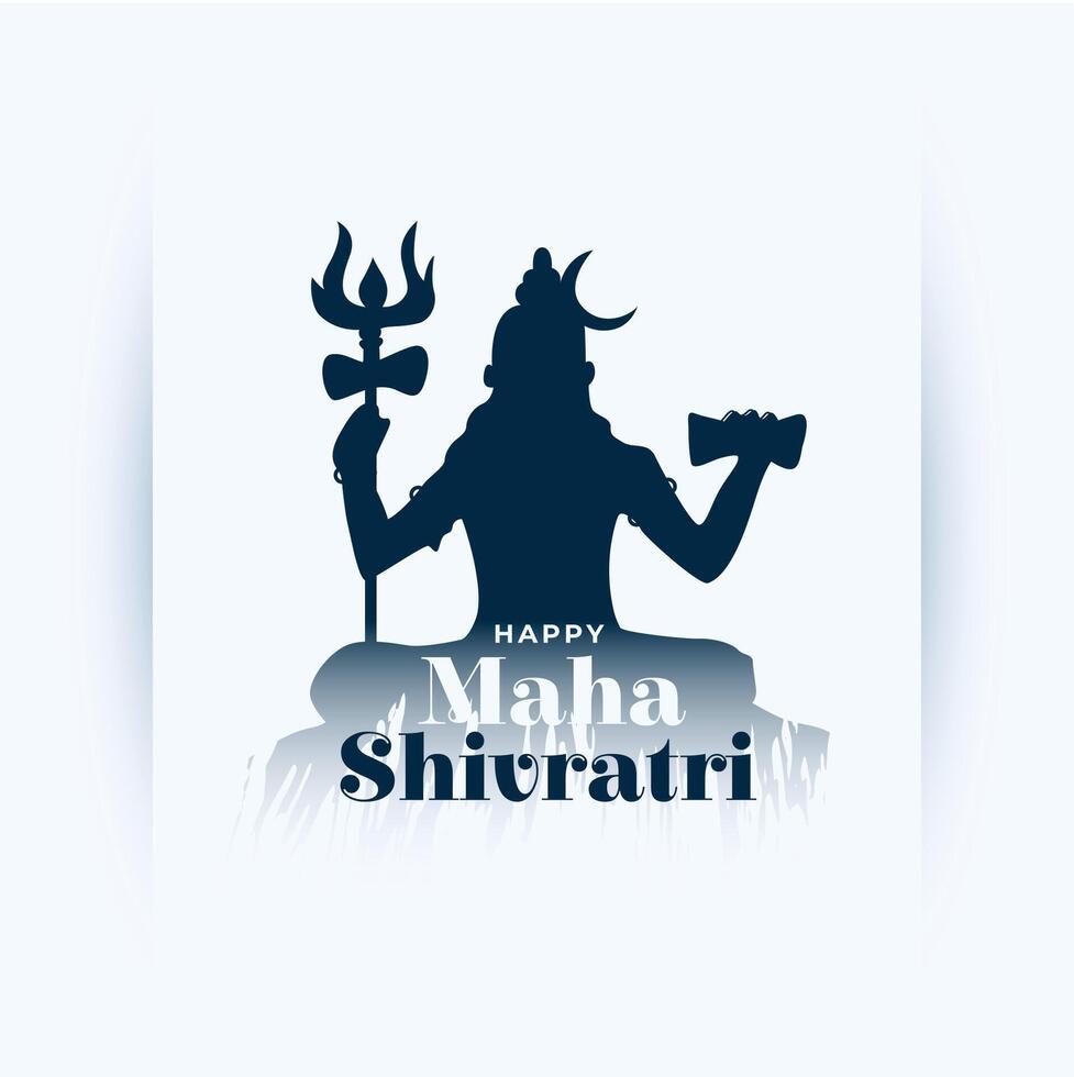 maha shivratri Hindoe festival van shiv Shankar mahadev achtergrond vector