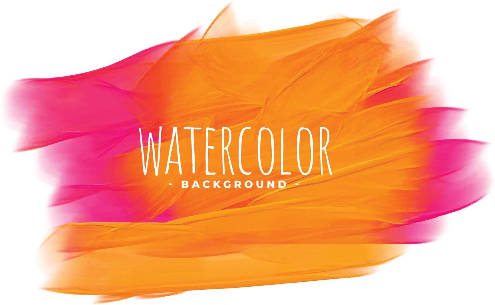 hand- geschilderd waterverf structuur in roze en oranje schaduw vector