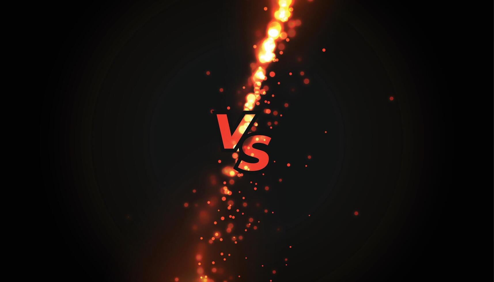 strijd versus vs banier of Product vergelijking achtergrond met sparkles vector