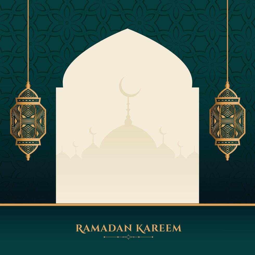 vasten festival ramadan kareem islamitisch achtergrondontwerp vector