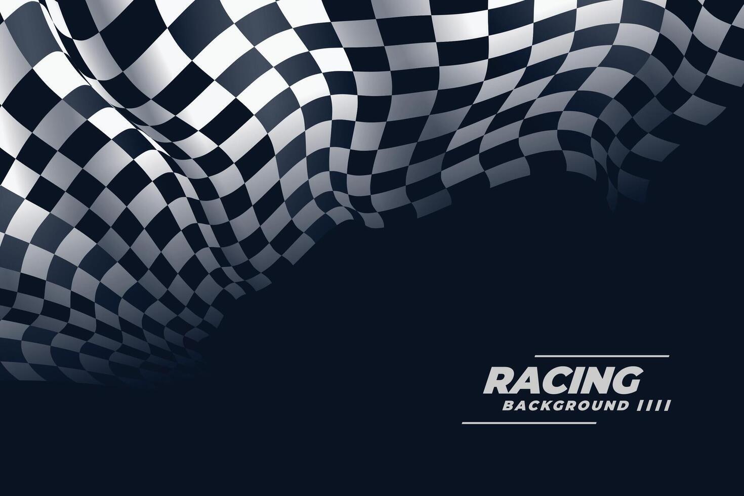 3d realistisch geruit racing vlag achtergrond vector