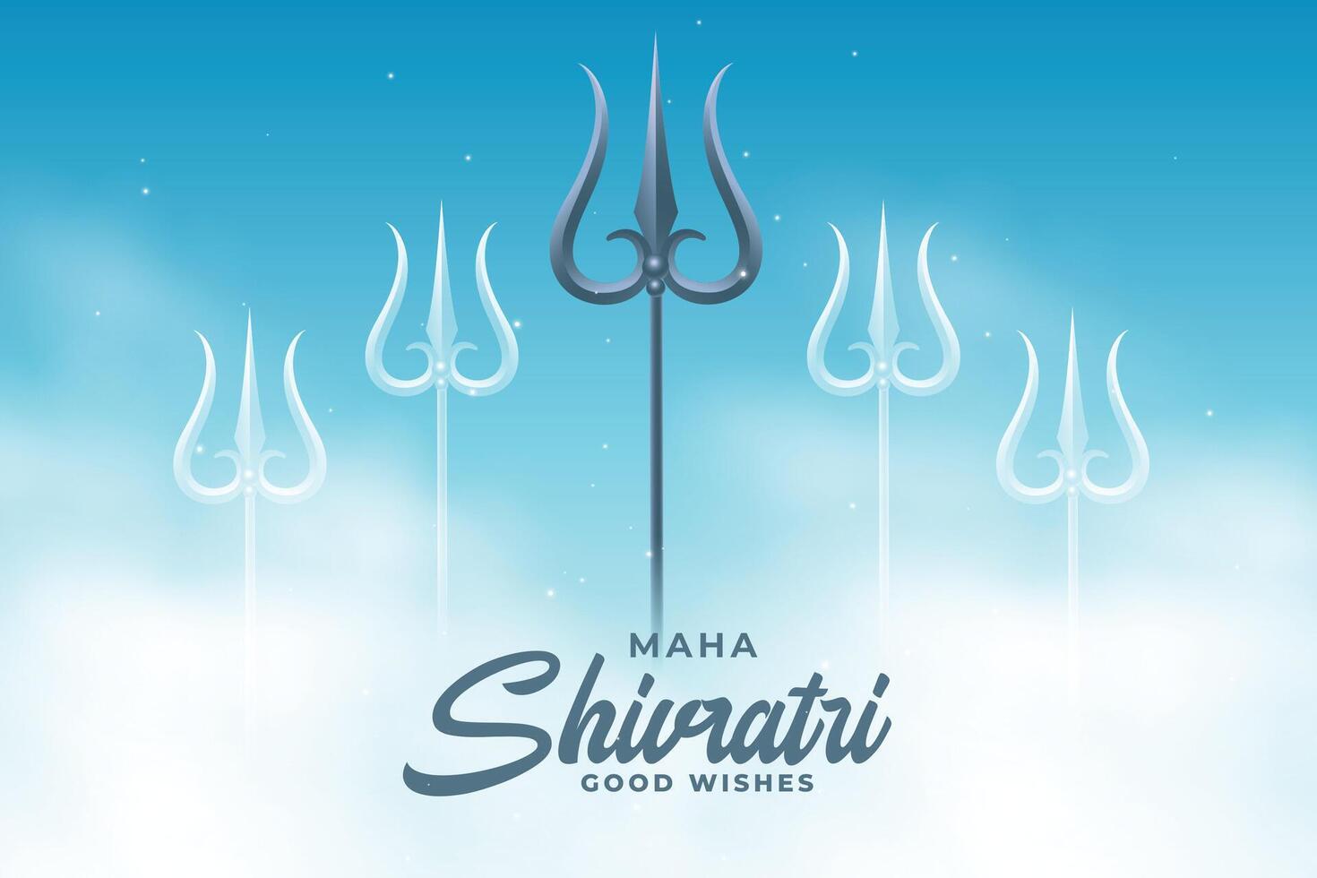 maha shivratri festival achtergrond met heer shiva trishul vector