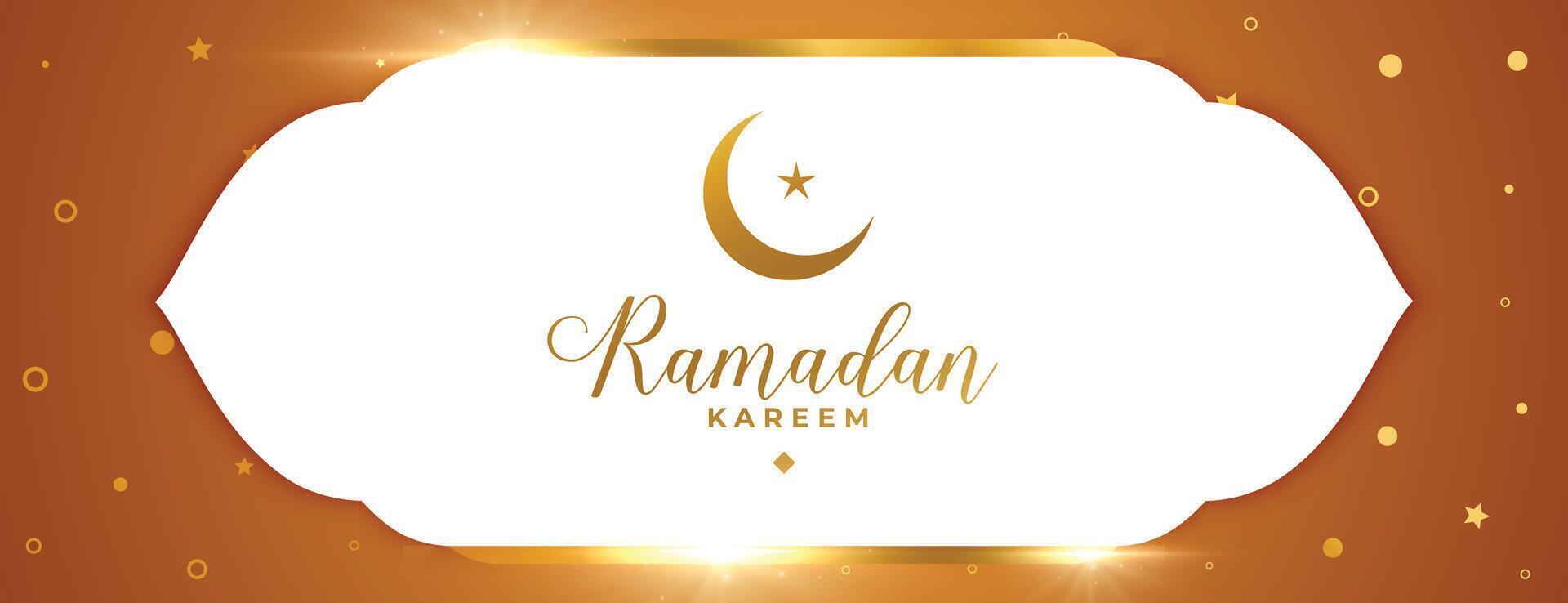 glimmend Ramadan kareem Islamitisch banier ontwerp vector