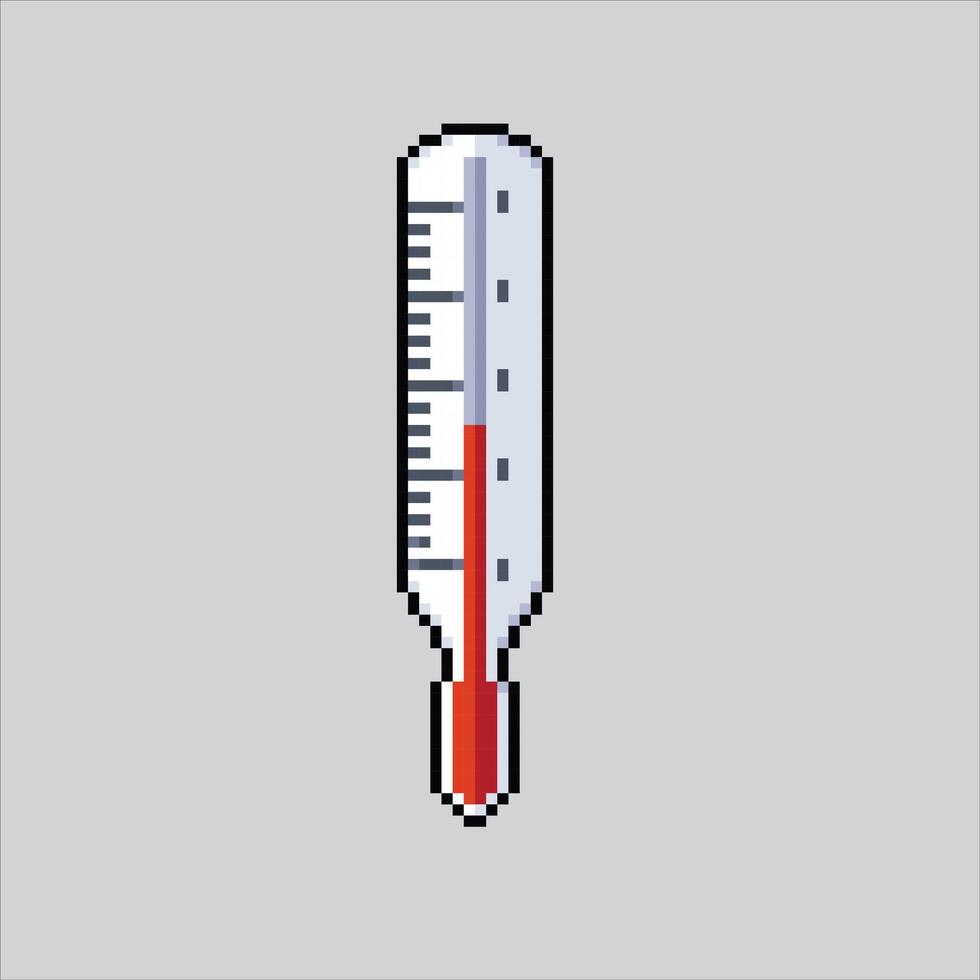 pixel kunst illustratie thermometer. korrelig thermometer. medisch termometer gezondheidszorg korrelig voor de pixel kunst spel en icoon voor website en video spel. oud school- retro. vector