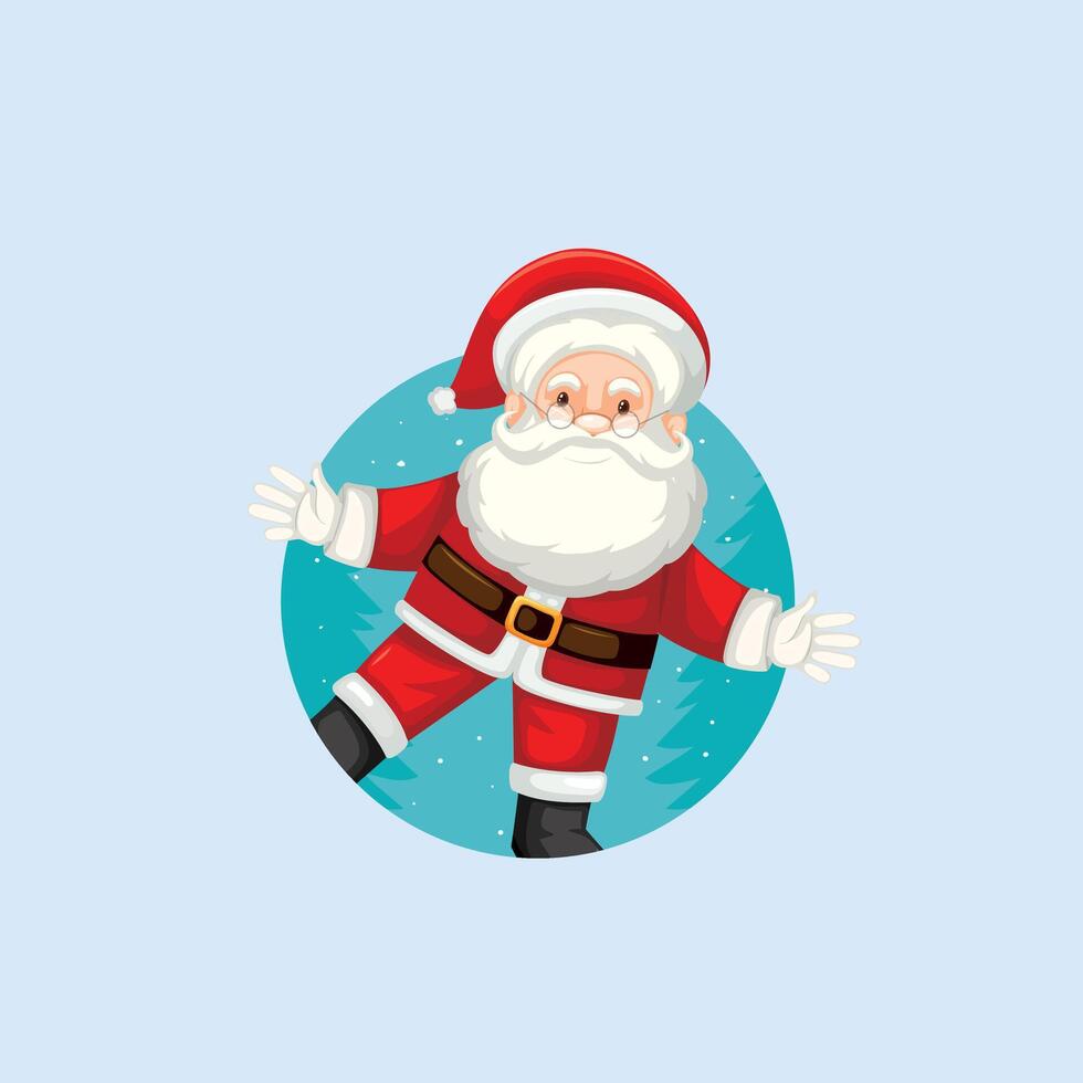 schattig de kerstman claus, vrolijk Kerstmis en gelukkig nieuw jaar, kerstman claus vector